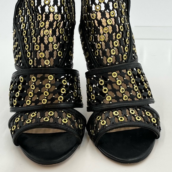 Vince Camuto 4” Black and Gold Leather Heels NWOT, excellent condition - Picture 13 of 17